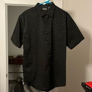 Short Sleeve Black Van Heusen Button Up Shirt